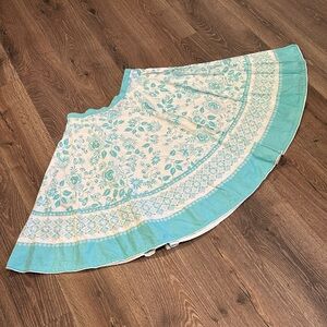 a.n.a Blue and White Floral Midi Skirt